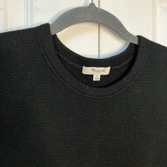 Madewell Shirt Womens Small Waffle Knit Short Sleeve Sweater Top - Picture 2 of 4